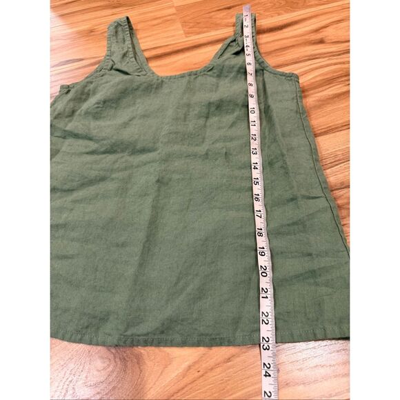 NotPerfectLinen green linen sleeveless top size S/M but fit more like XS/S - Picture 5 of 5